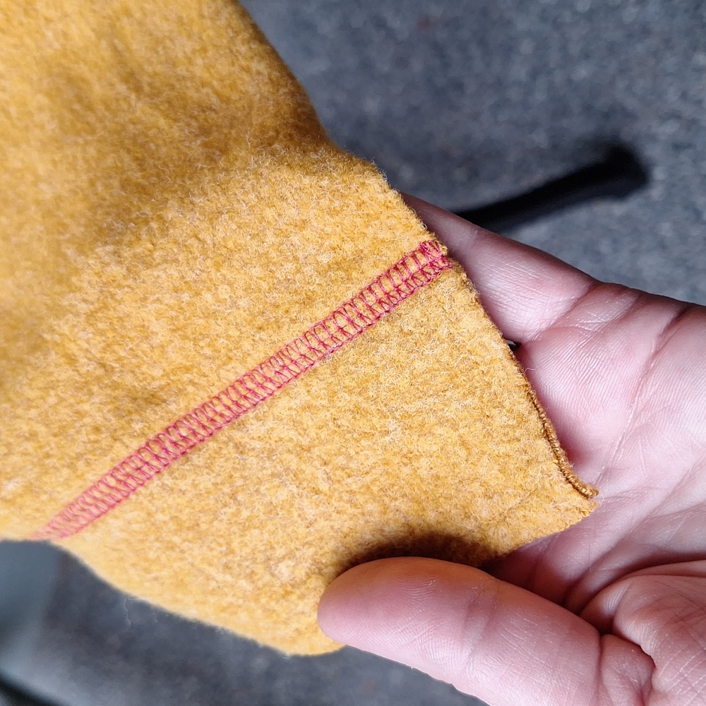 Natural Life Oversized Fleece Tunic with Side Slits Mustard Yellow OS Sizing - Picture 4 of 10